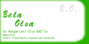 bela olsa business card